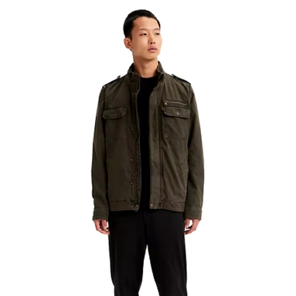 Levi's Olive-green Cotton Military Jacket - Picture 1 of 4